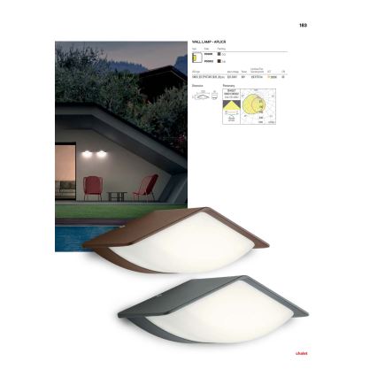 Redo 90002 - Applique murale extérieure CHALET LED/8W/230V IP54