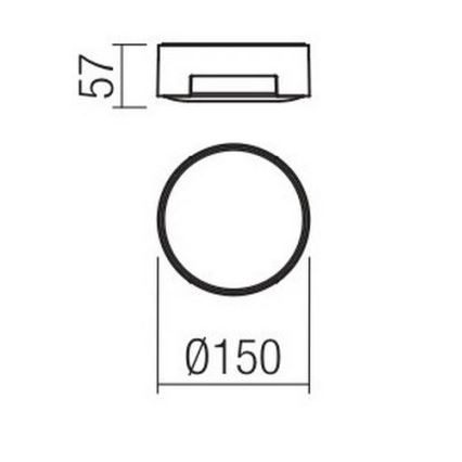 Redo 90004 - LED-Deckenleuchte für den Außenbereich SKOR LED/12W/230V d 15 cm IP54 braun