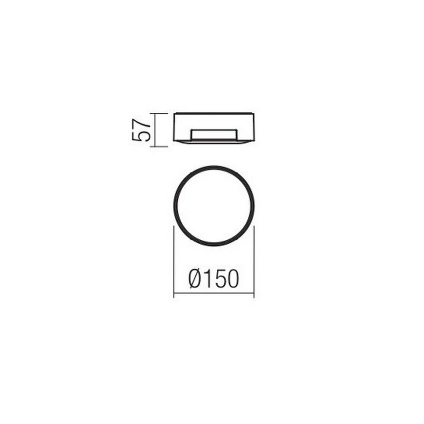 Redo 90004 - LED-Deckenleuchte für den Außenbereich SKOR LED/12W/230V d 15 cm IP54 braun