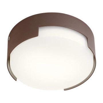 Redo 90004 - Plafoniera LED da esterno SKOR LED/12W/230V diametro 15 cm IP54 marrone