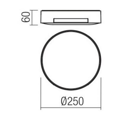 Redo 90006 - LED-Deckenleuchte für den Außenbereich SKOR LED/16W/230V d 25 cm IP54 braun