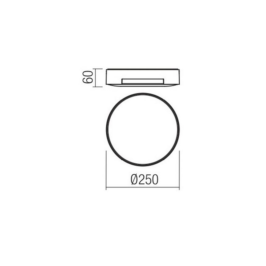 Redo 90006 - LED-Deckenleuchte für den Außenbereich SKOR LED/16W/230V d 25 cm IP54 braun