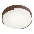 Redo 90006 - Plafonnier extérieur SKOR LED/16W/230V d. 25 cm IP54 marron