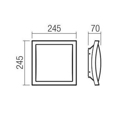 Redo 90007 - LED-Deckenleuchte für den Außenbereich TALLIN LED/21W/230V 24,5x24,5 cm IP54 anthrazit