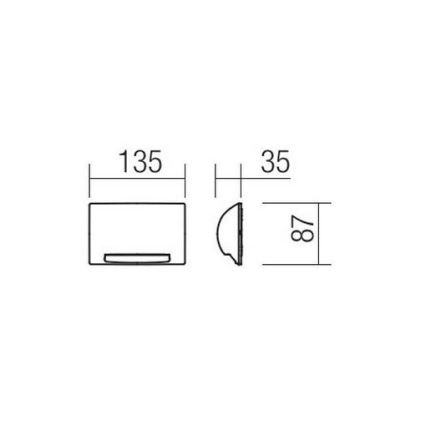 Redo 90009 - Lampada segnapasso da esterno TAMPA LED/11W/230V IP54 bianca