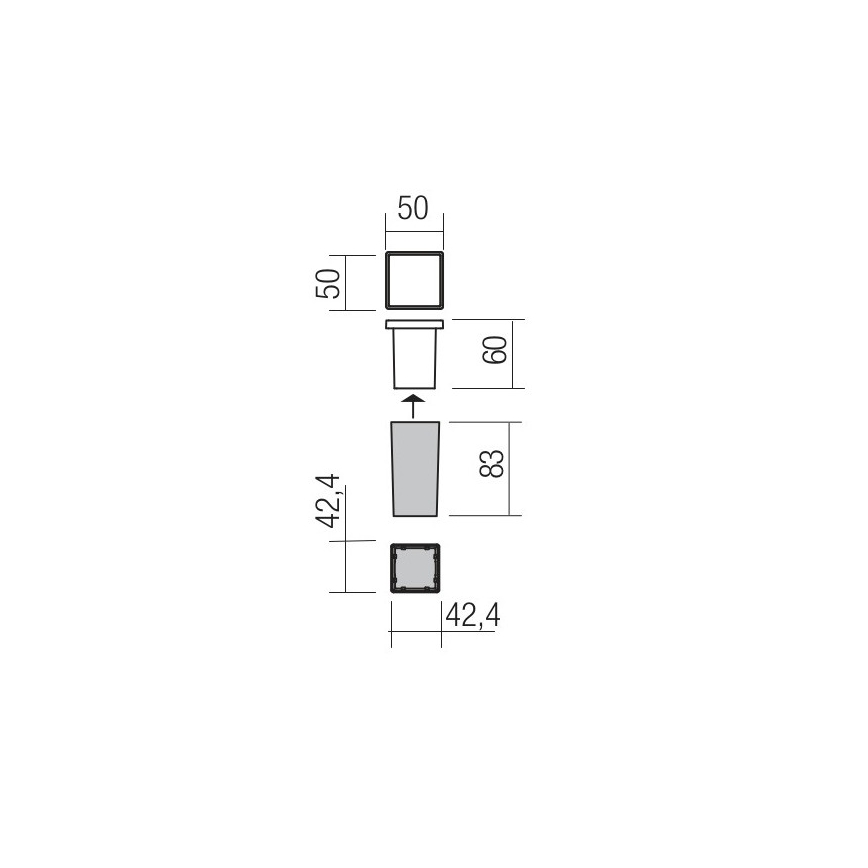 Redo 90040 - Spot LED d'extérieur à encastrer INCAS LED/2,3W/230V IP65