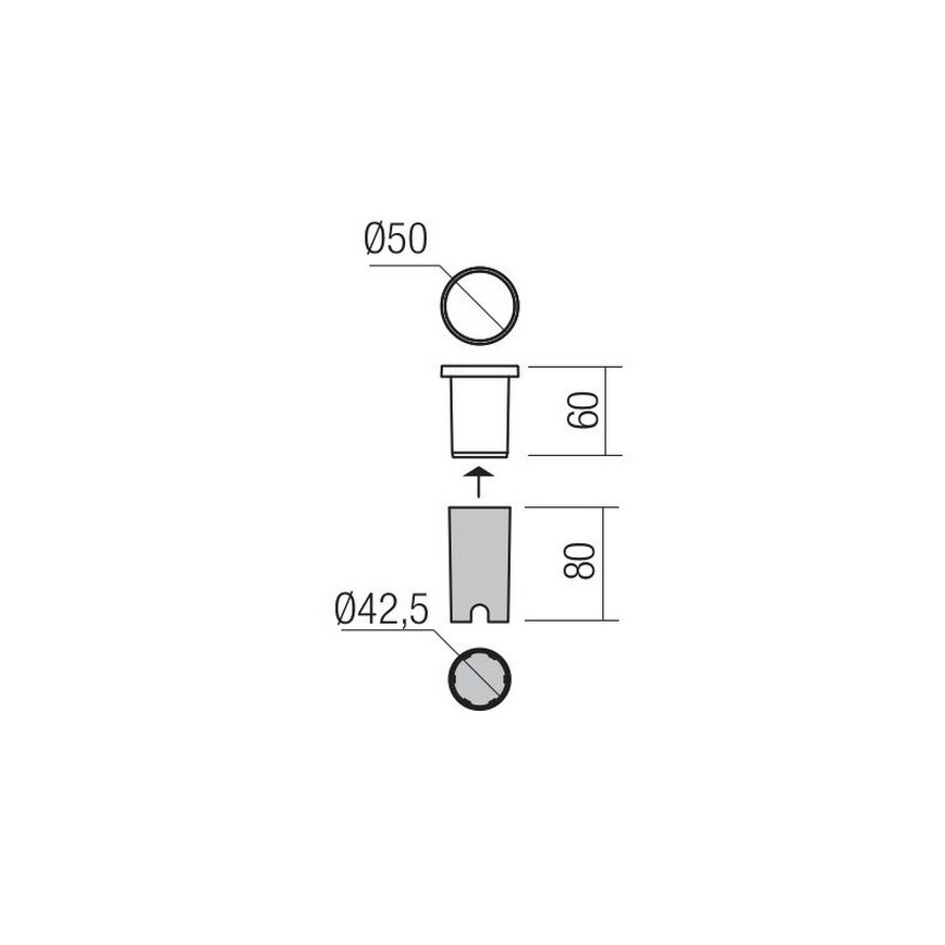 Redo 90042 - Lampada LED da incasso INCAS LED/2,3W/230V IP65
