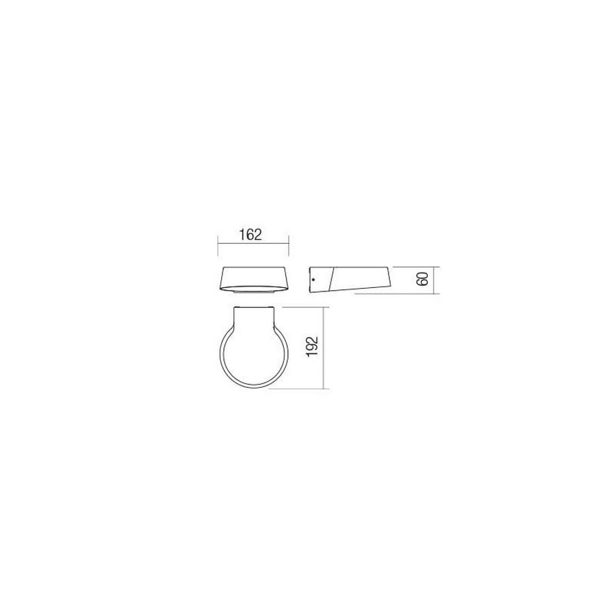 Redo 90046 - Applique LED per esterno PHASER LED/12W/230V IP54