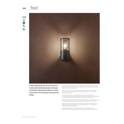 Redo 90047 - Applique murale d'extérieur FRED 1xE27/20W/230V IP54