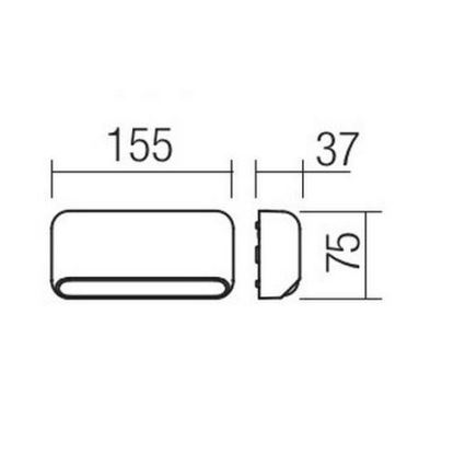 Redo 90070 - Applique da esterno LED SAPO LED/3W/230V IP65