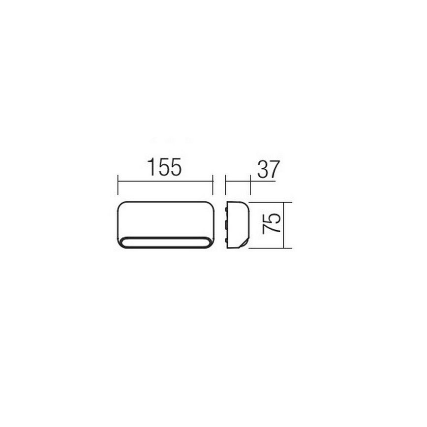 Redo 90070 - Applique da esterno LED SAPO LED/3W/230V IP65