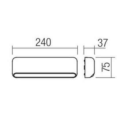 Redo 90072 - Applique murale LED d'extérieur SAPO 1xLED/5W/230V IP65