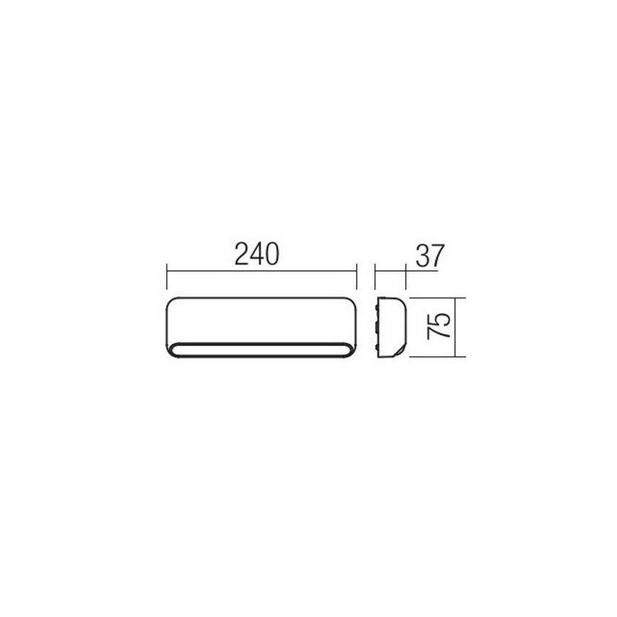 Redo 90072 - Applique murale LED d'extérieur SAPO 1xLED/5W/230V IP65