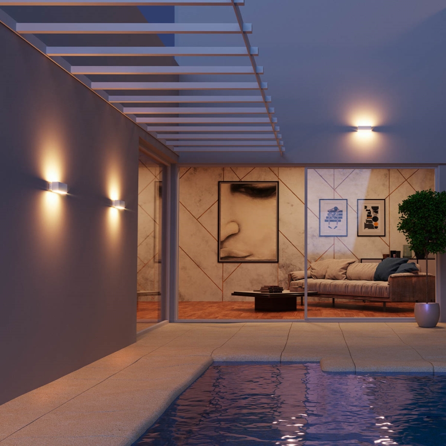 Redo 90095 - Applique murale d'extérieur LED PLANIT LED/10W/230V 3000K IP54 blanche