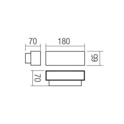 Redo 90096 - Applique LED da esterno PLANIT LED/10W/230V 3000K IP54 antracite