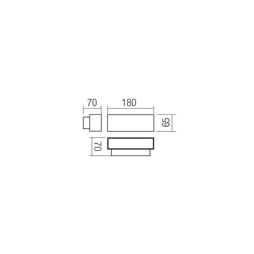 Redo 90096 - Applique LED da esterno PLANIT LED/10W/230V 3000K IP54 antracite