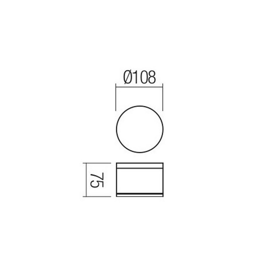 Redo 90107 - AKRON LED Außen-Deckenleuchte, 9 W/230 V, Ø 10,8 cm, IP54