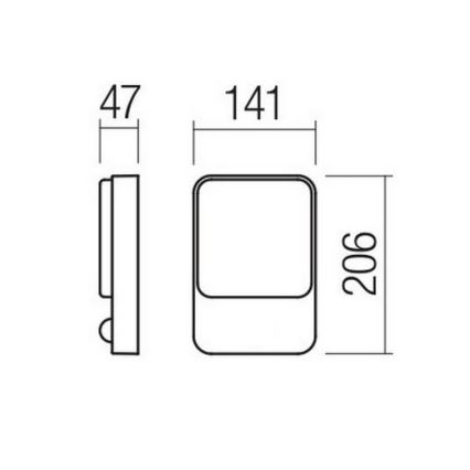Redo 90127 - Applique da parete per esterni COLIN LED/9W/230V 3000K IP54 bianco