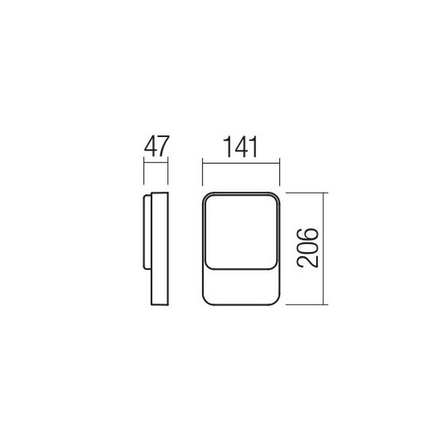 Redo 90129 - Applique murale LED d'extérieur COLIN 1xLED/9W/230V IP54