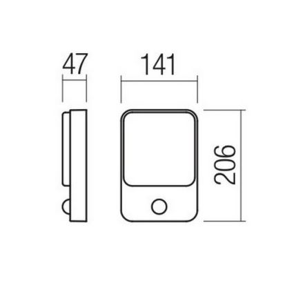 Redo 90132 - LED Außenwandleuchte mit Bewegungs- und Dämmerungssensor COLIN LED/9W/230V 4000K IP54 weiß