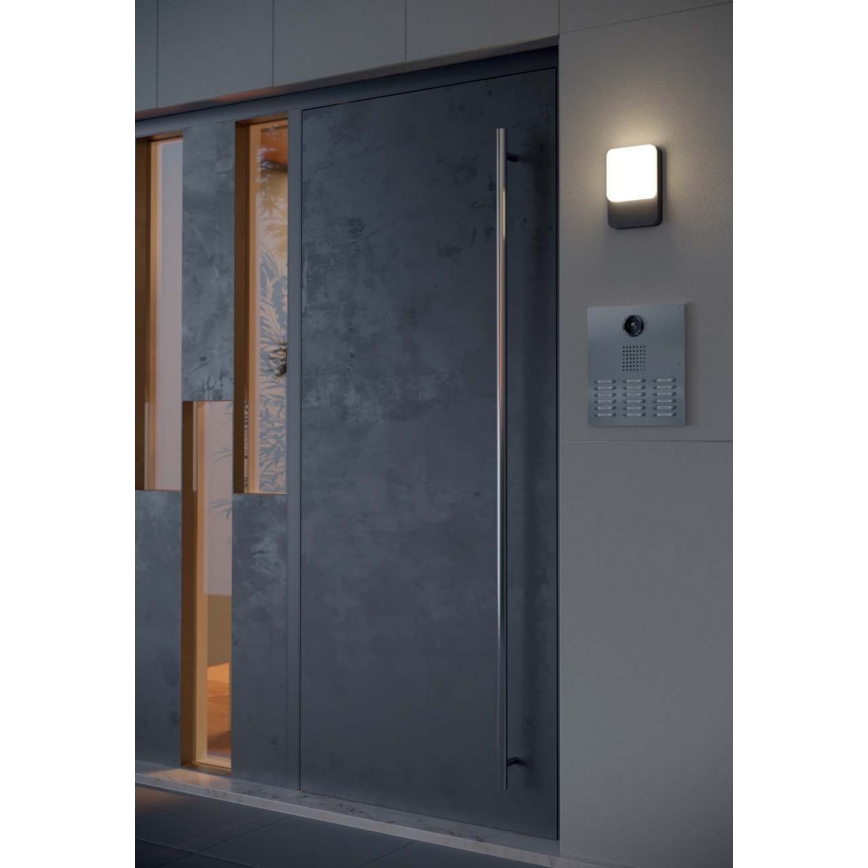 Redo 90133 - Lampada da parete LED per esterni COLIN con sensore di movimento e sensore crepuscolare LED/9W/230V 3000K IP54 antracite