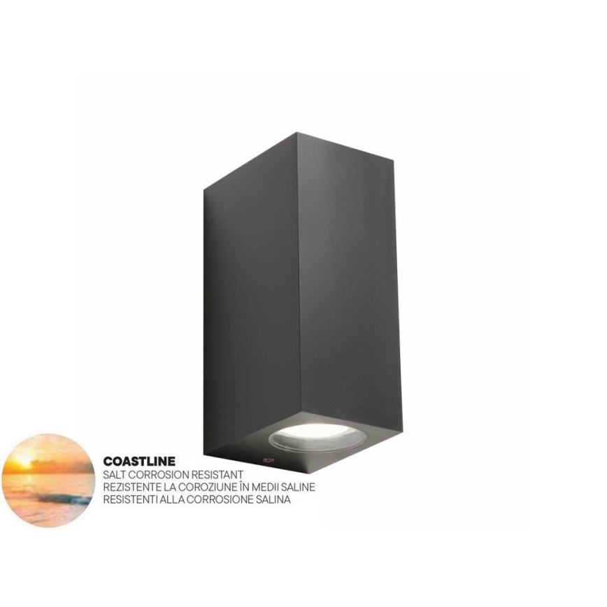 Redo 90152 - Applique da esterno PUNTA 2xGU10/7W/230V IP44