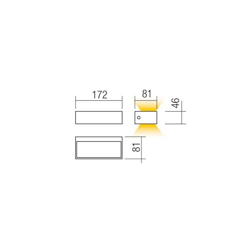 Redo 90153 - LED Außenwandleuchte LAMPRIS 1xLED/9W/230V IP65
