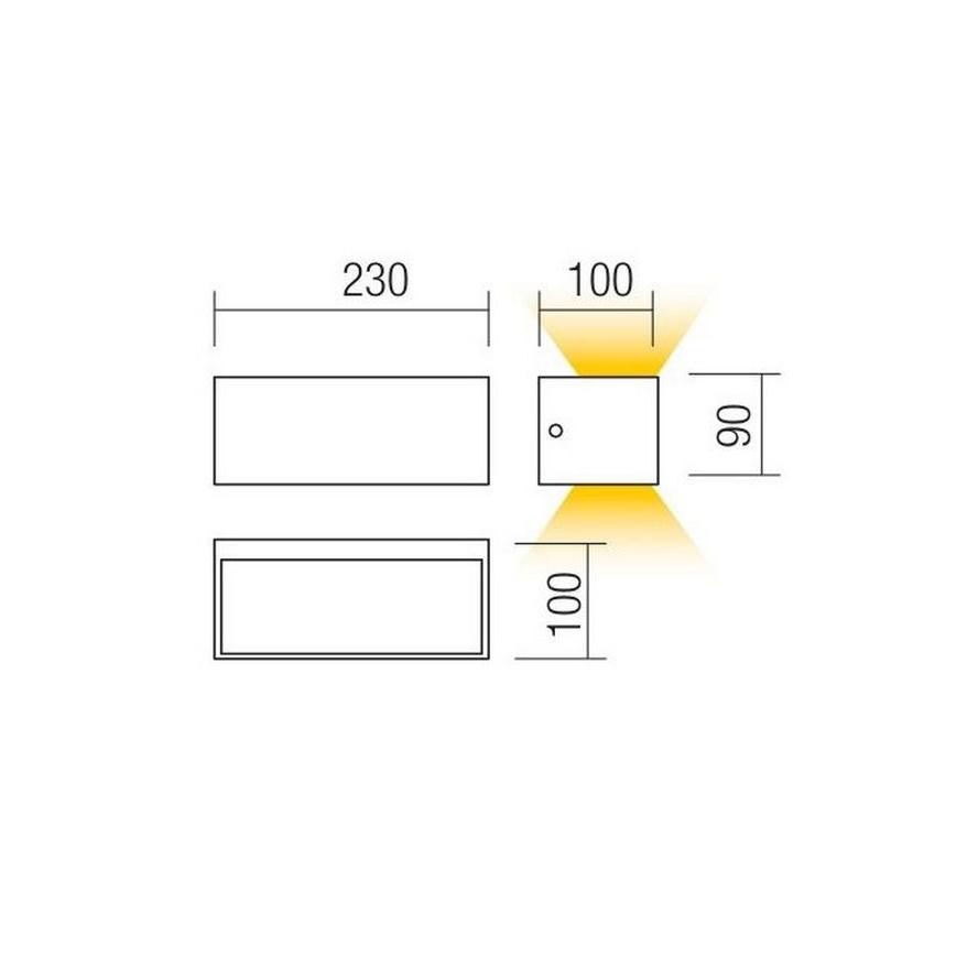 Redo 90154 - Applique da esterno LAMPRIS LED/12W/230V IP65