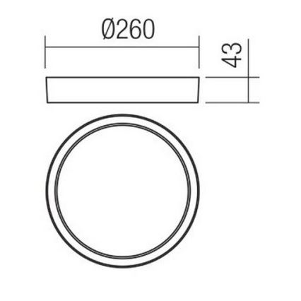 Redo 90155 - LED-Deckenleuchte für den Außenbereich PONZA LED/16W/230V d 26 cm IP65