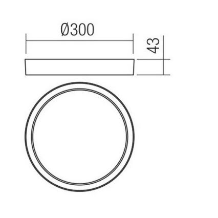 Redo 90156 - LED-Deckenleuchte für den Außenbereich PONZA LED/18W/230V d 30 cm IP65