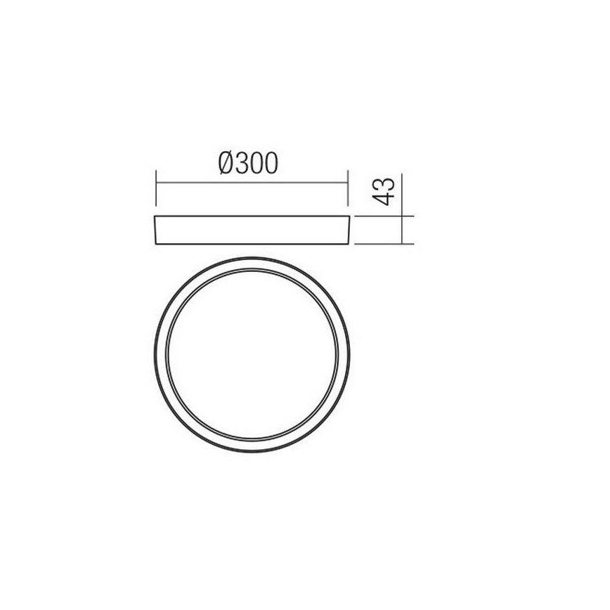 Redo 90156 - LED-Deckenleuchte für den Außenbereich PONZA LED/18W/230V d 30 cm IP65