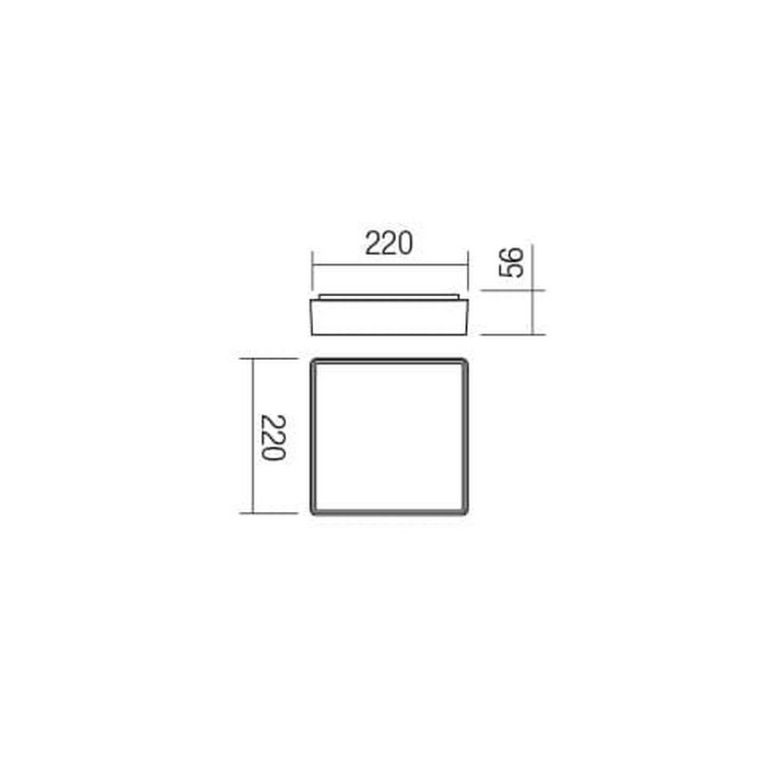Redo 90157 - Plafoniera LED da esterno MARINA LED/12W/230V 22x22 cm IP65 antracite