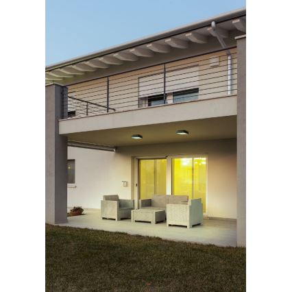 Redo 90158 - Plafoniera LED da esterno MARINA LED/16W/230V 29,6x29,6 cm IP65 antracite