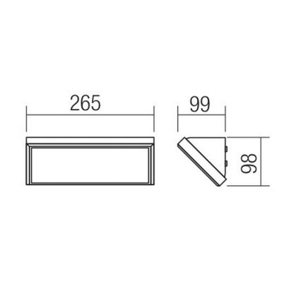 Redo 90159 - Applique murale LED d'extérieur MAKO 1xLED/12W/230V IP65