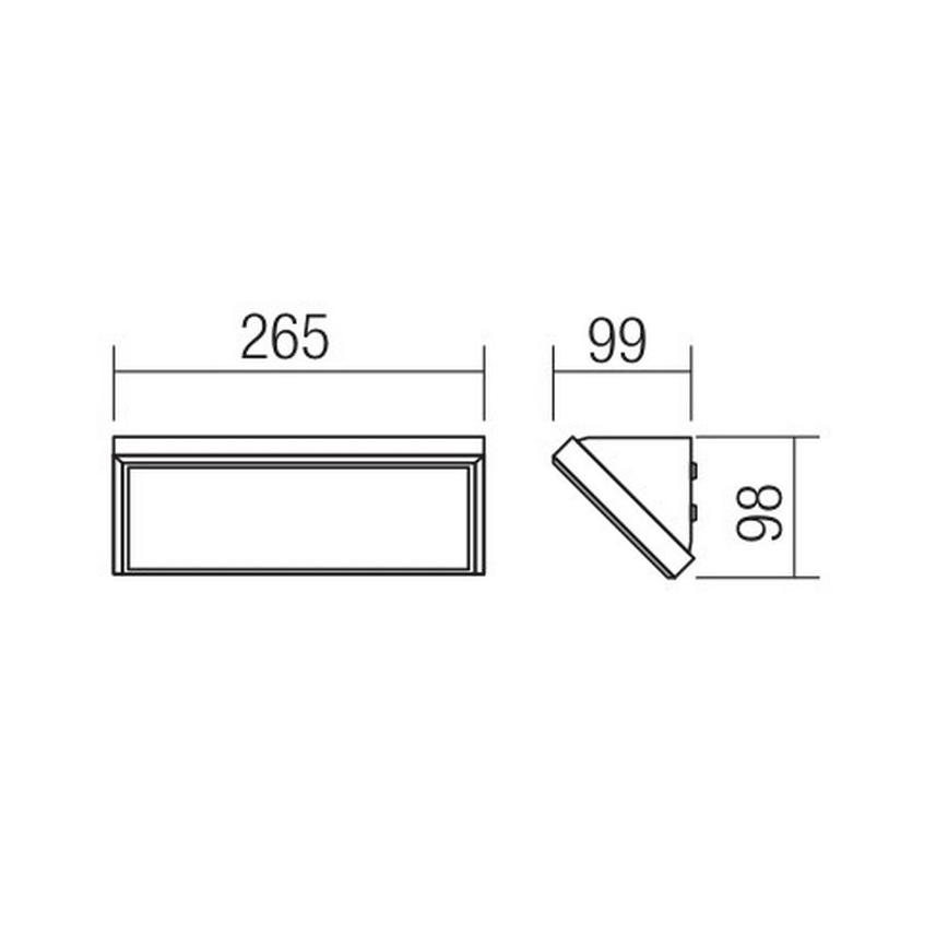 Redo 90159 - Applique murale LED d'extérieur MAKO 1xLED/12W/230V IP65