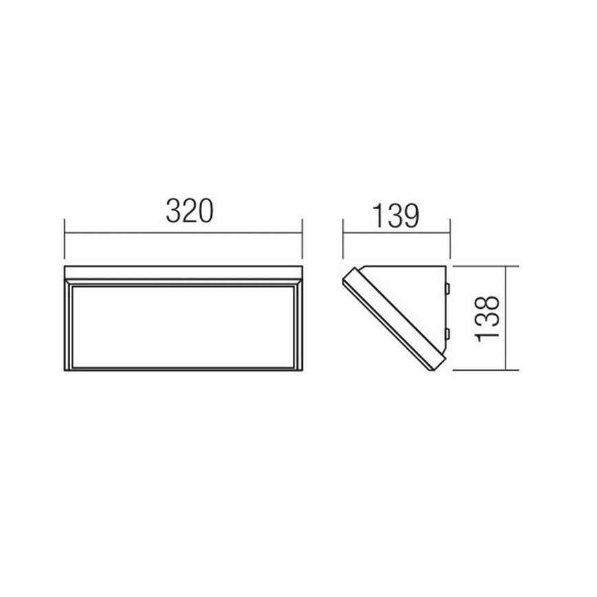 Redo 90160 - Applique da esterno LED MAKO LED/21W/230V IP65
