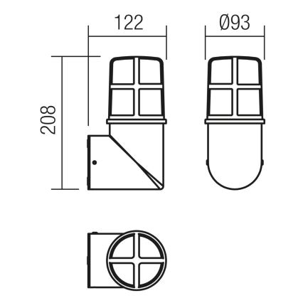 Redo 90196 - Applique murale d'extérieur TRITON 1xE27/28W/230V IP54 laiton