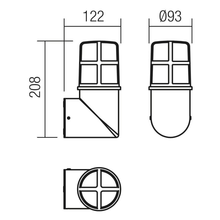 Redo 90196 - Applique murale d'extérieur TRITON 1xE27/28W/230V IP54 laiton