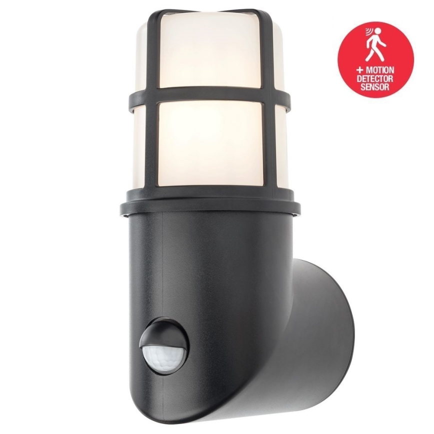 Redo 90201 - Lampe d'extérieur avec détecteur TRITON 1xE27/28W/230V IP54 noir