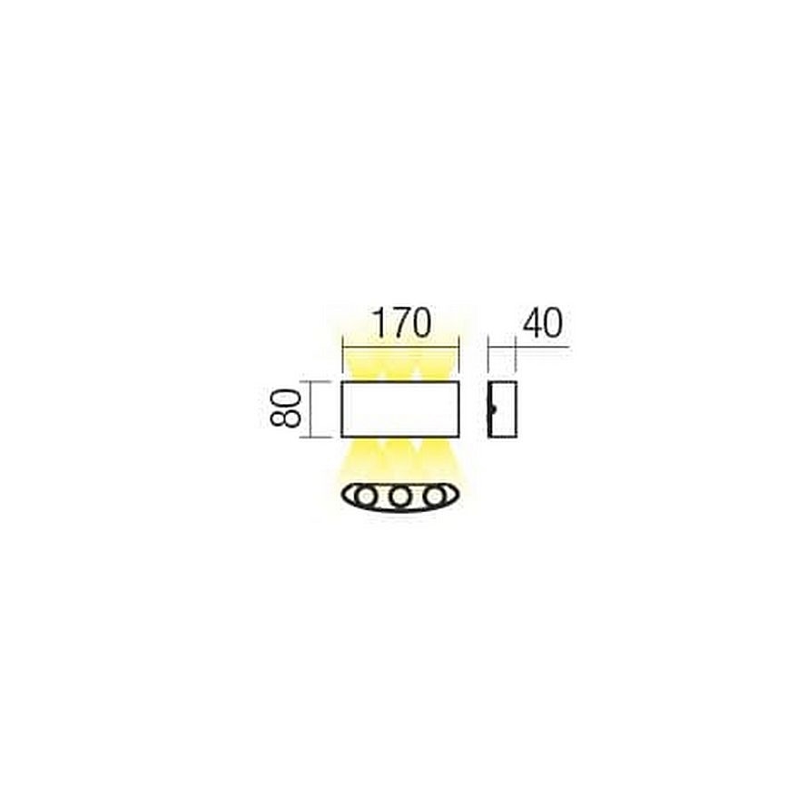 Redo 90226 - LED Auβen-Wandbeleuchtung FABO LED/6W/230V 3000K IP54 grau