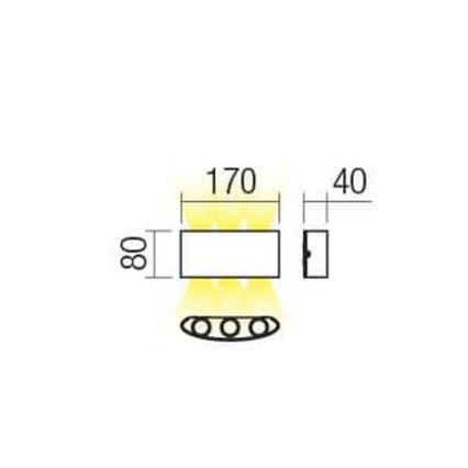 Redo 90227 - LED Applique da esterno FABO LED/6W/230V 3000K IP54 marrone