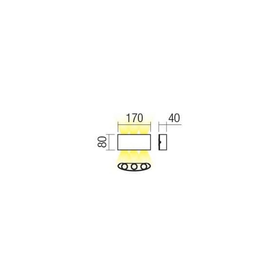 Redo 90227 - LED Applique da esterno FABO LED/6W/230V 3000K IP54 marrone