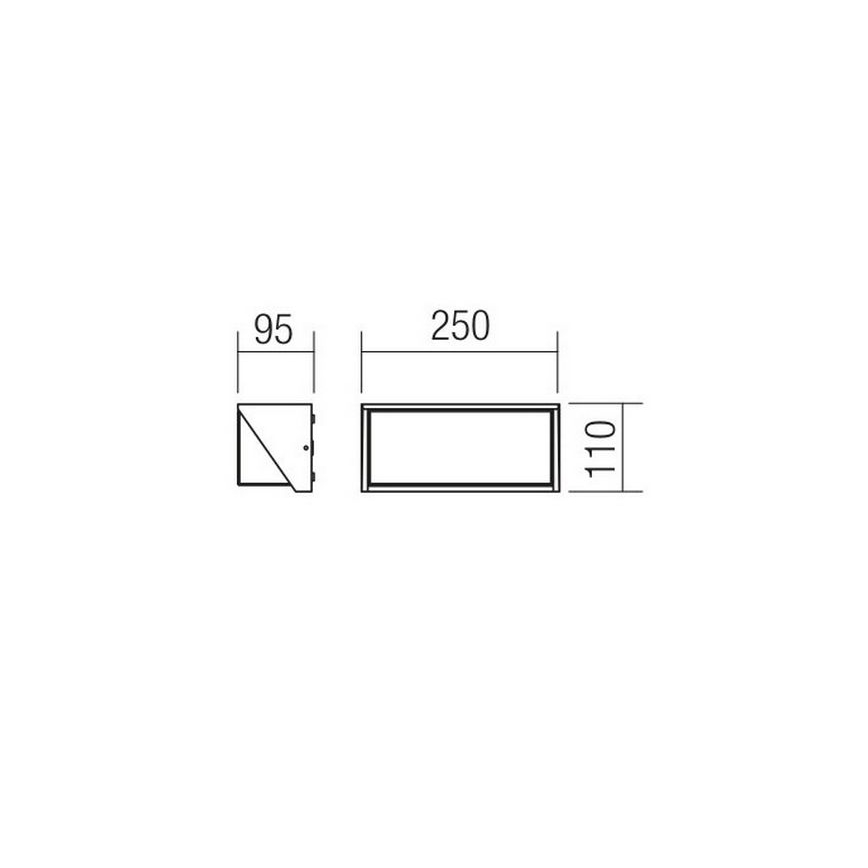 Redo 90239 - Applique murale extérieure SPECTRA LED/16W/230V 3000K IP54 marron