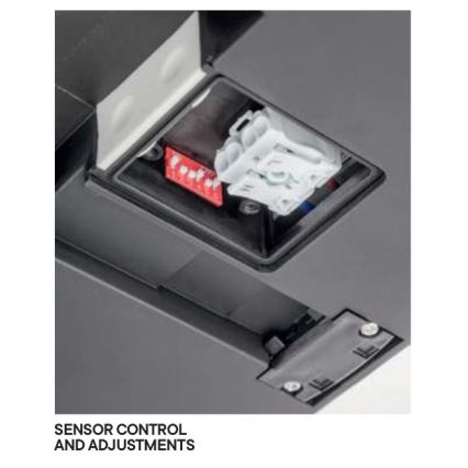 Redo 90290 - LED-Deckenleuchte für den Außenbereich mit Sensor ISOLA LED/24W/230V d 26 cm 3000/4000/6500K IP54 anthrazit