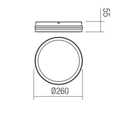 Redo 90290 - LED-Deckenleuchte für den Außenbereich mit Sensor ISOLA LED/24W/230V d 26 cm 3000/4000/6500K IP54 anthrazit
