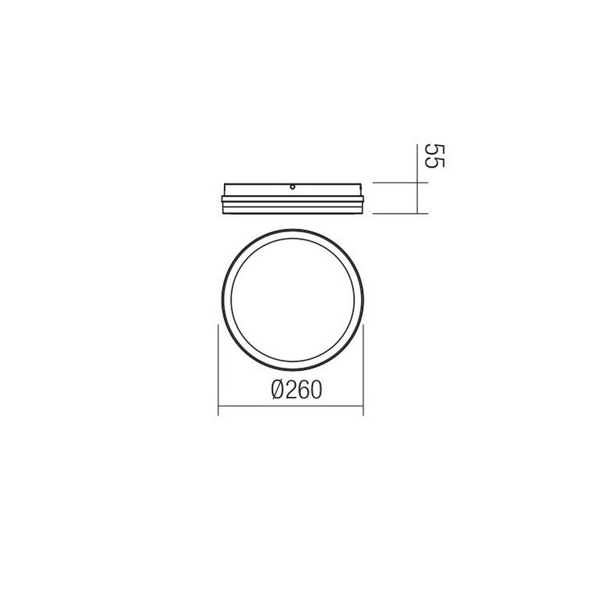 Redo 90290 - LED-Deckenleuchte für den Außenbereich mit Sensor ISOLA LED/24W/230V d 26 cm 3000/4000/6500K IP54 anthrazit