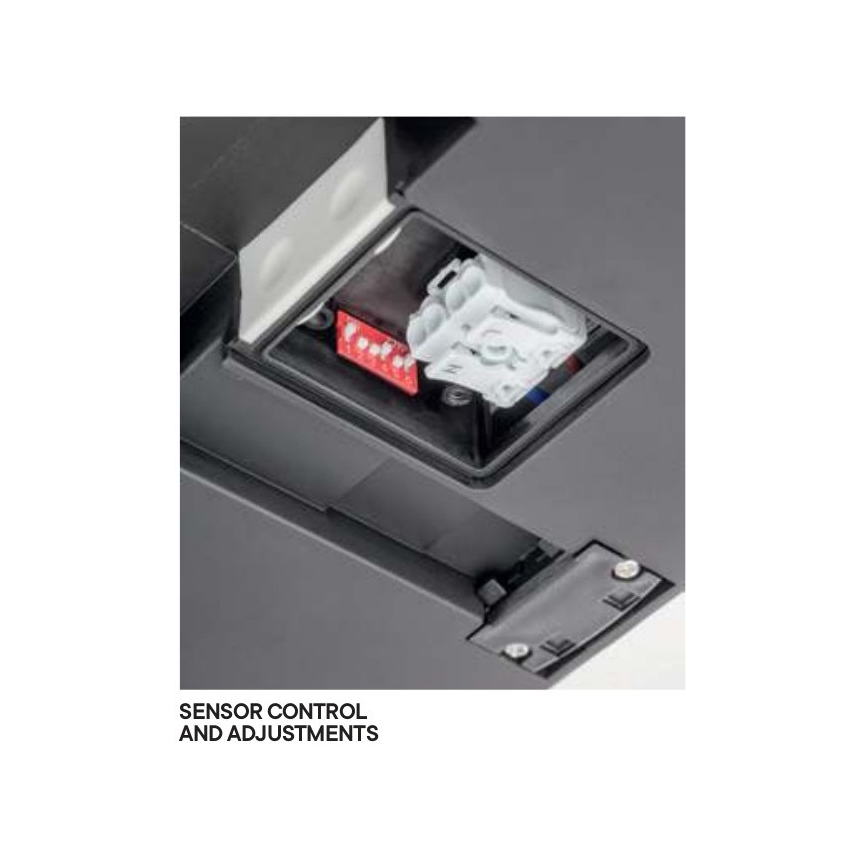 Redo 90292 - Plafonnier extérieur avec détecteur ISOLA LED/24W/230V 26x26 cm 3000/4000/6500K IP54 anthracite