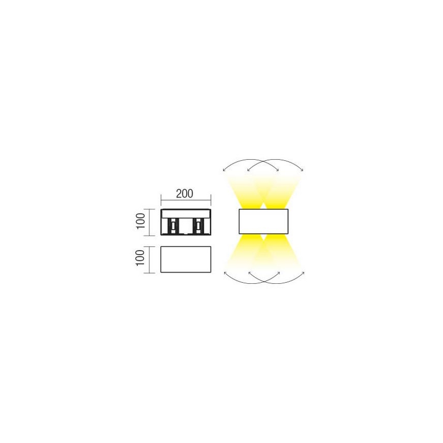 Redo 90303 - Applique murale extérieure VARY 4xLED/5W/230V 4000K IP54 anthracite