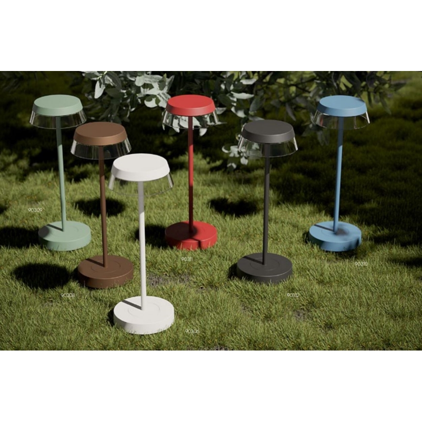 Redo 90306 - Lampe de table tactile à intensité variable ILUNA LED/2,5W/5V 2700-3000K 3000 mAh IP65 blanc