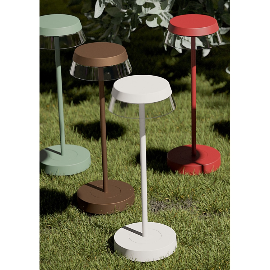 Redo 90306 - Lampe de table tactile LED à intensité variable ILUNA LED/2,5W/5V 2700-3000K 3000 mAh IP65 blanc